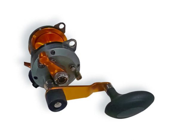 q12 2 two speed fishing reel side view